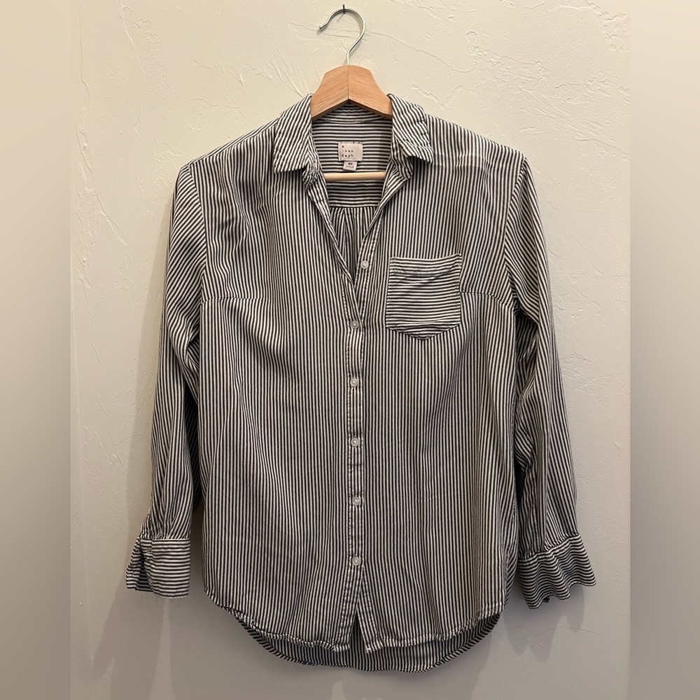 A New Day Grey Striped Shirt.